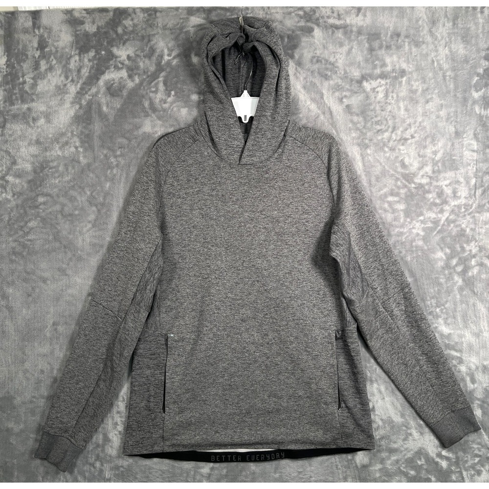 Lululemon Textured Tech Hoodie Mens Large Gray Pullover Sweatshirt Zipper